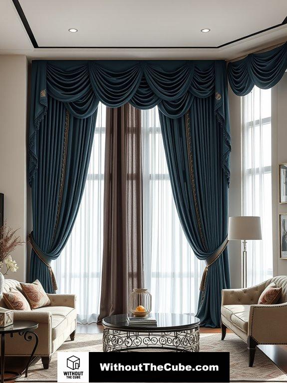 elegant silk fabric draping