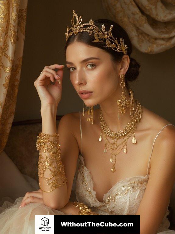 embellish with gold accents