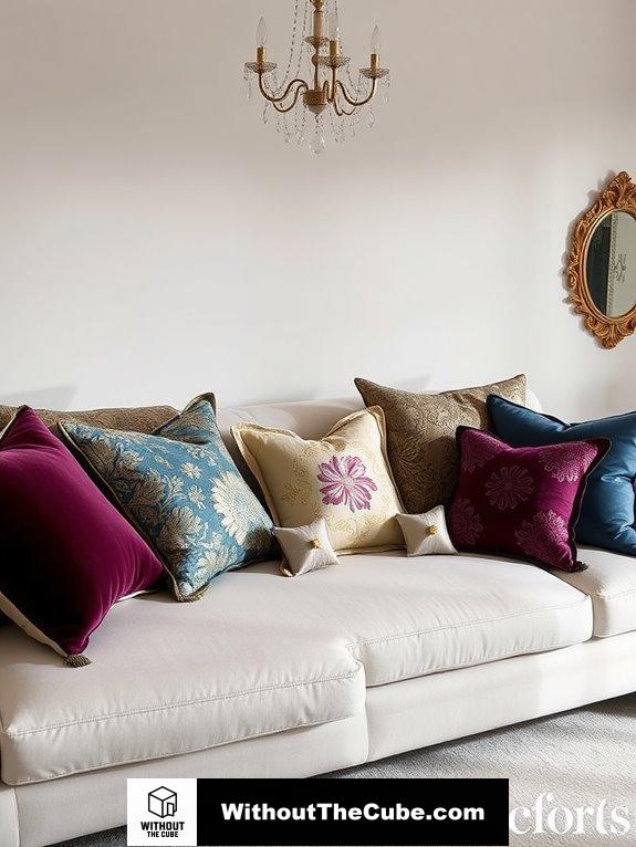 enhance with decorative pillows