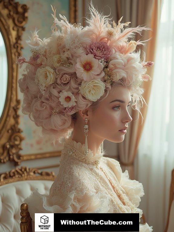 extravagant rococo hair designs