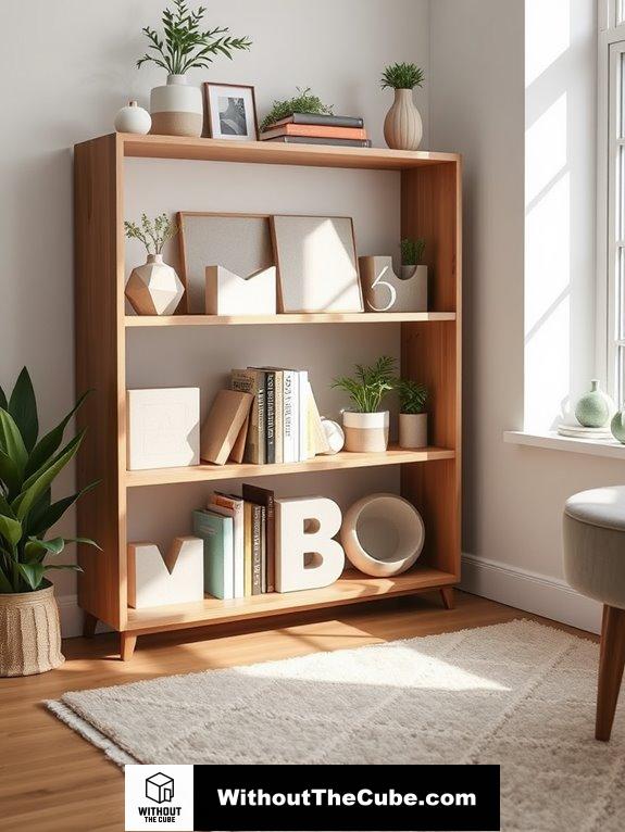 faux concrete bookends design