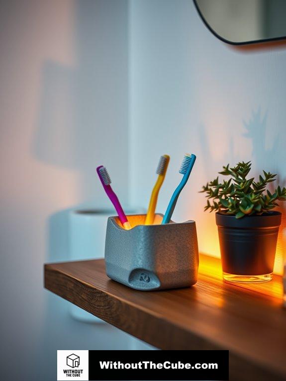 glowing dental hygiene accessories