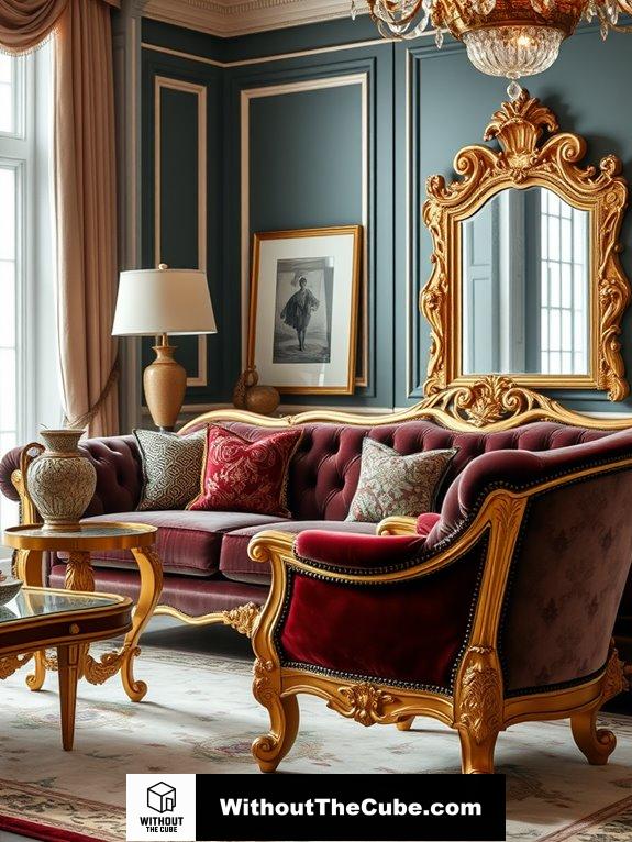 intricate decorative furniture selection