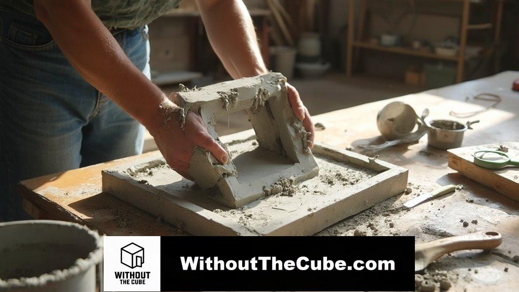 laying the concrete foundation