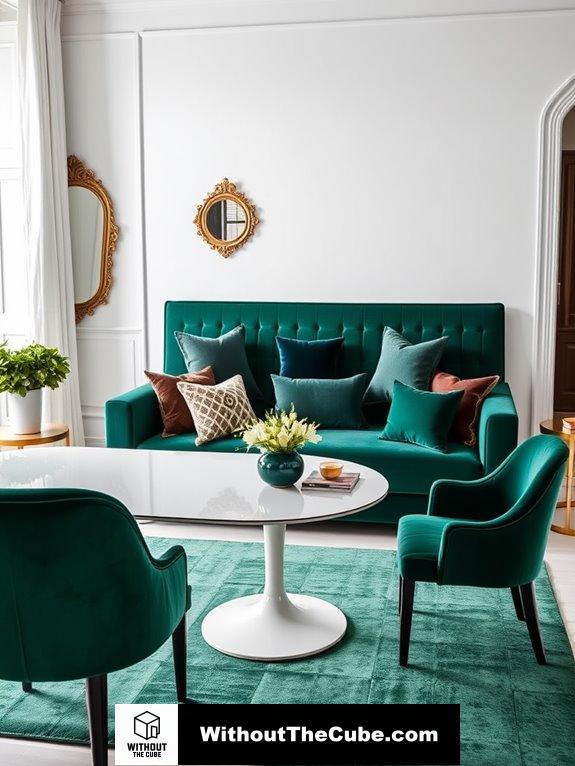 luxurious velvet room decor