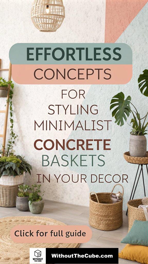 minimalist concrete basket styling