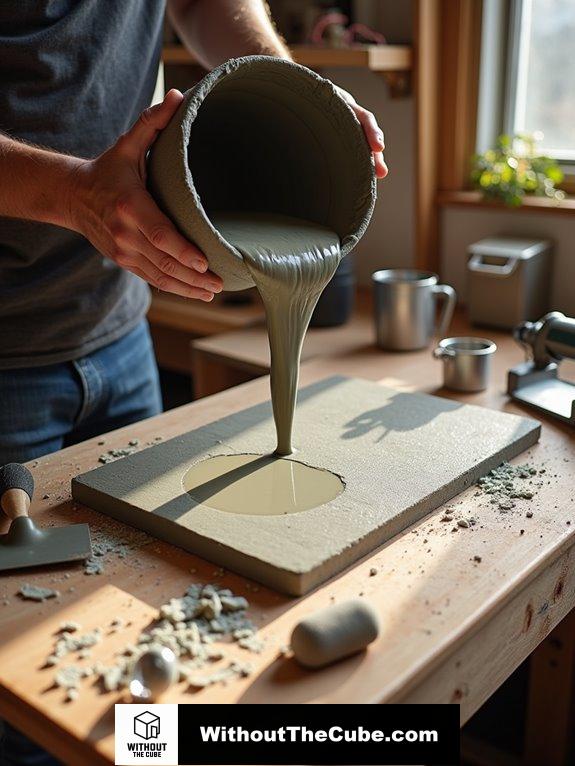 mix and pour concrete