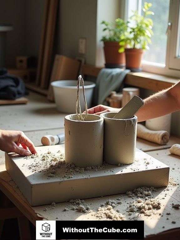 mold the concrete form