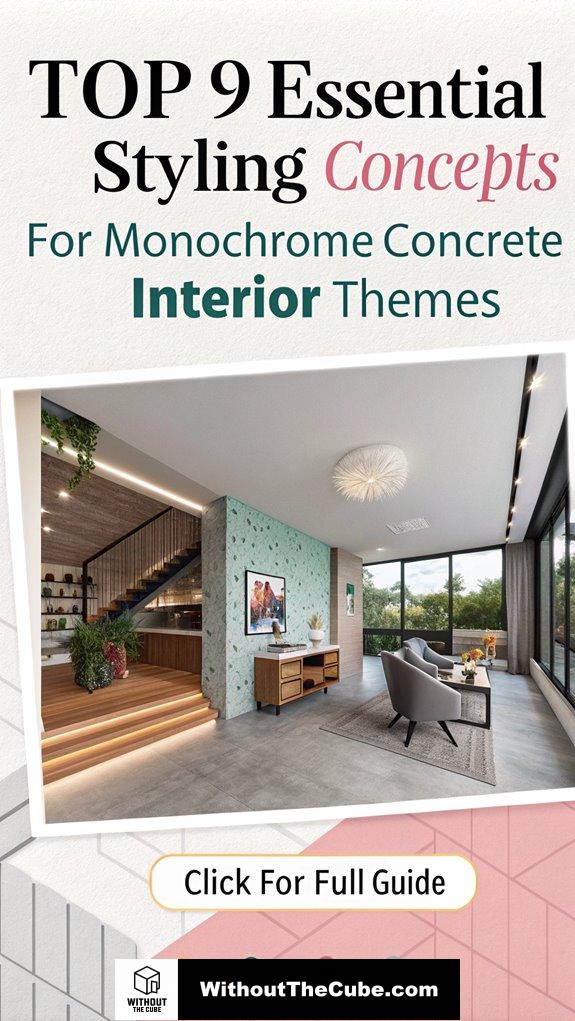 monochrome concrete interior styling