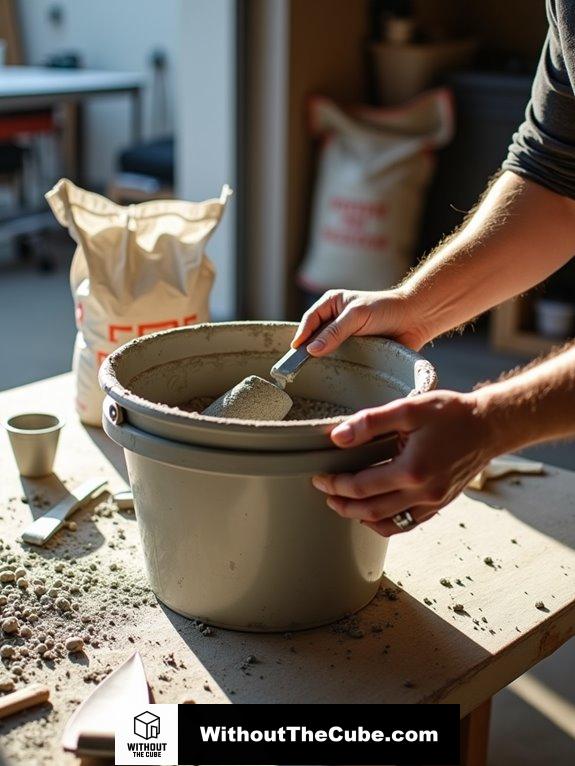 prepare concrete mixture carefully
