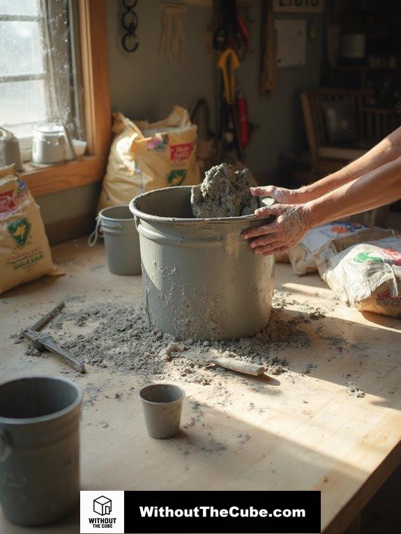 prepare the concrete mix