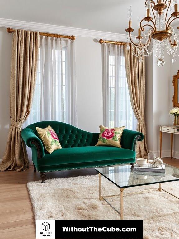 select opulent textiles carefully