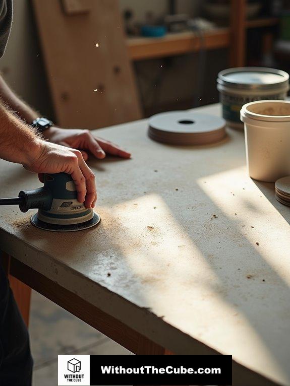 smooth the tabletop surface