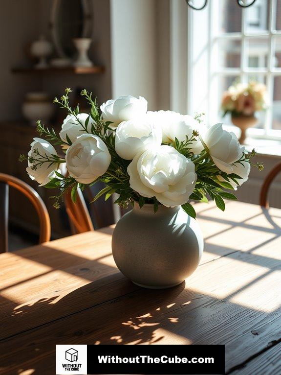 sophisticated decorative table arrangements