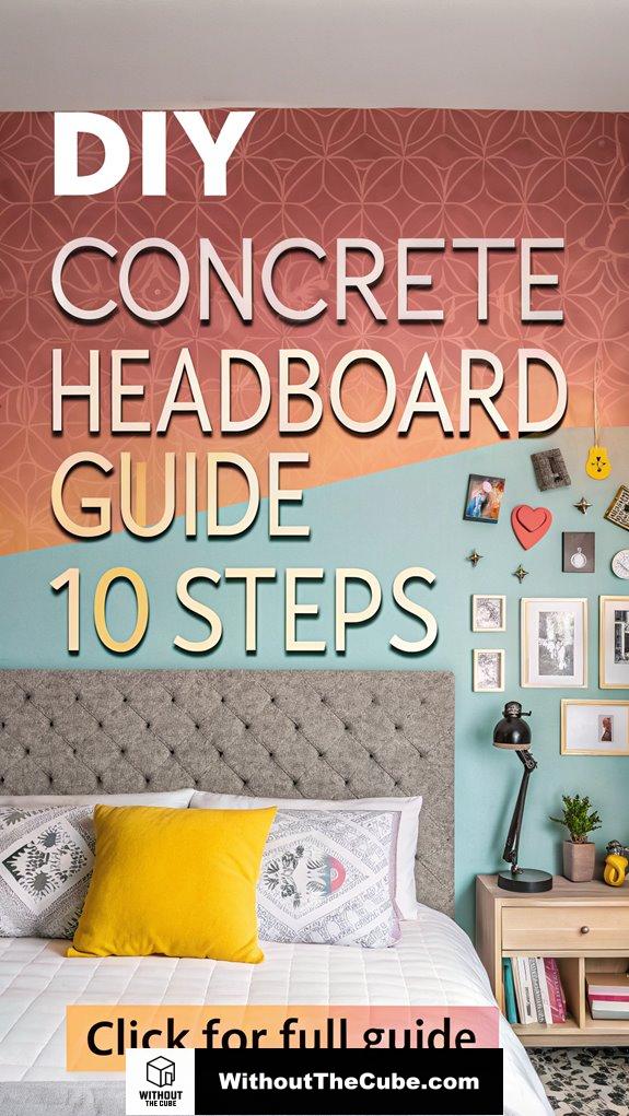 step by step concrete headboard