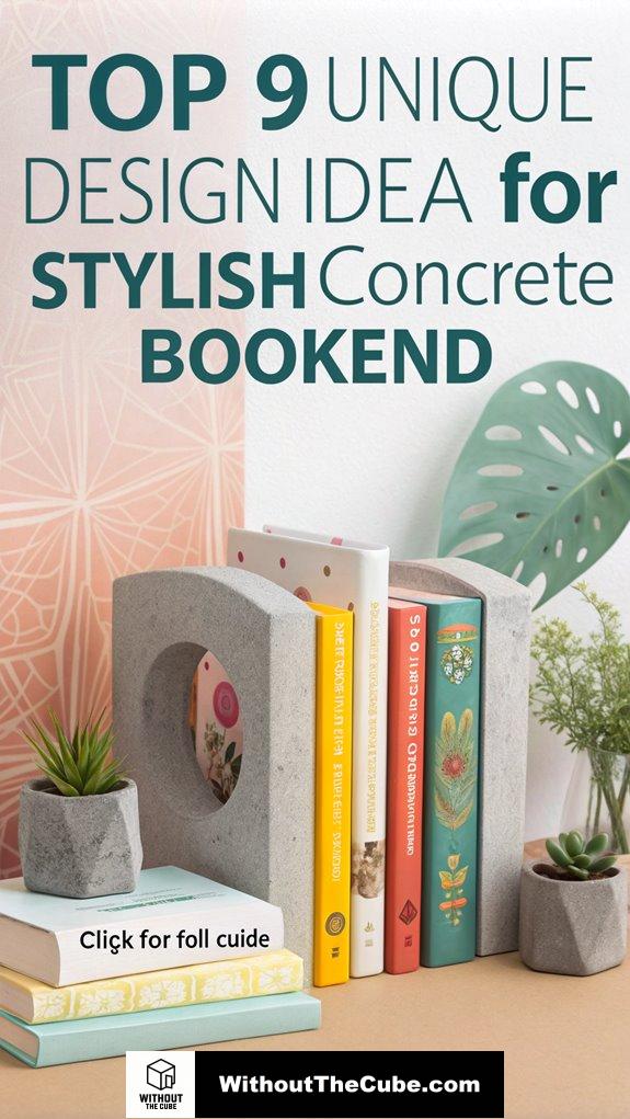 stylish concrete bookend designs