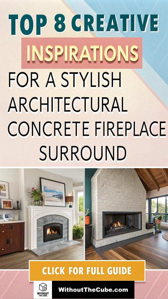 stylish concrete fireplace surrounds