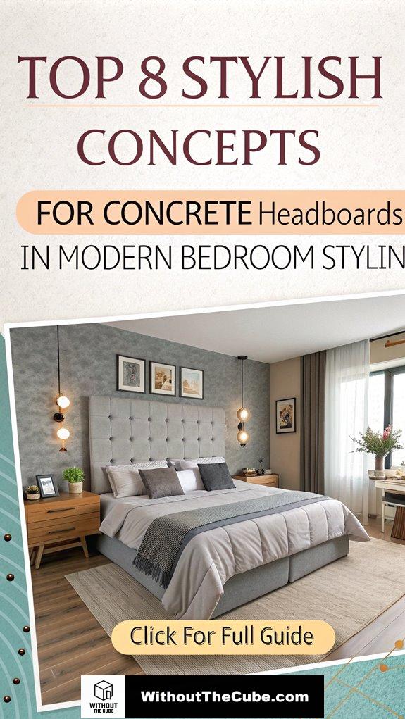 stylish concrete headboard ideas