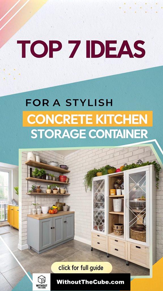 stylish concrete kitchen storage