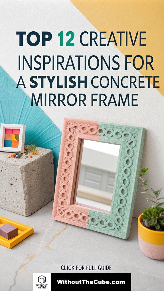 stylish concrete mirror frame inspirations