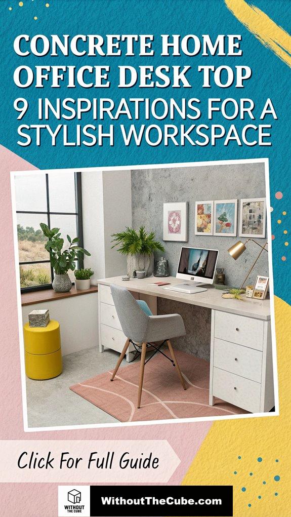 stylish concrete office desks