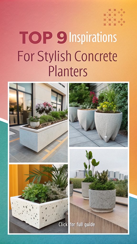 stylish concrete planter ideas