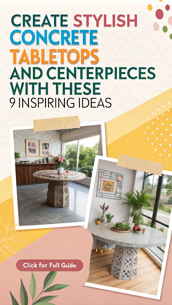 stylish concrete tabletops ideas