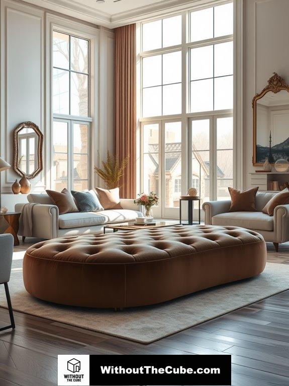 stylish contemporary curved seating