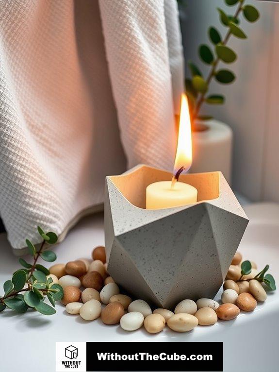 stylish geometric candle holders