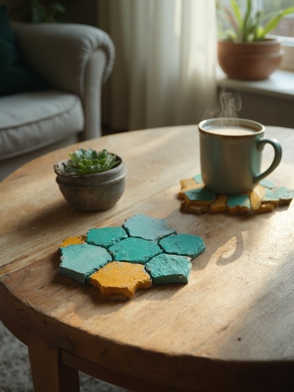 stylish geometric drink coasters