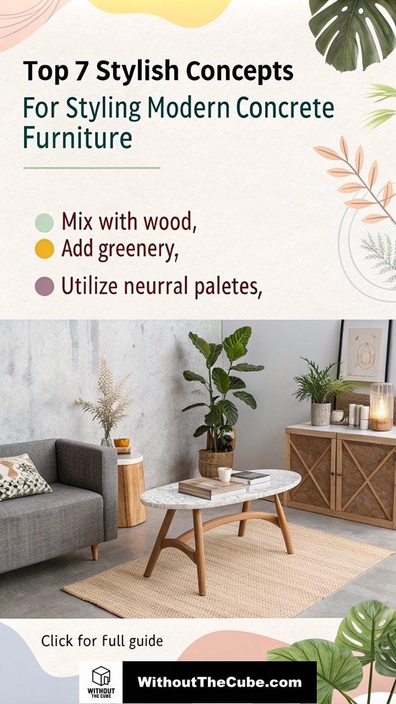 stylish modern concrete furniture