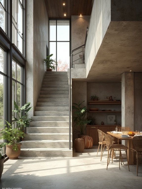 suspended modern design stairs