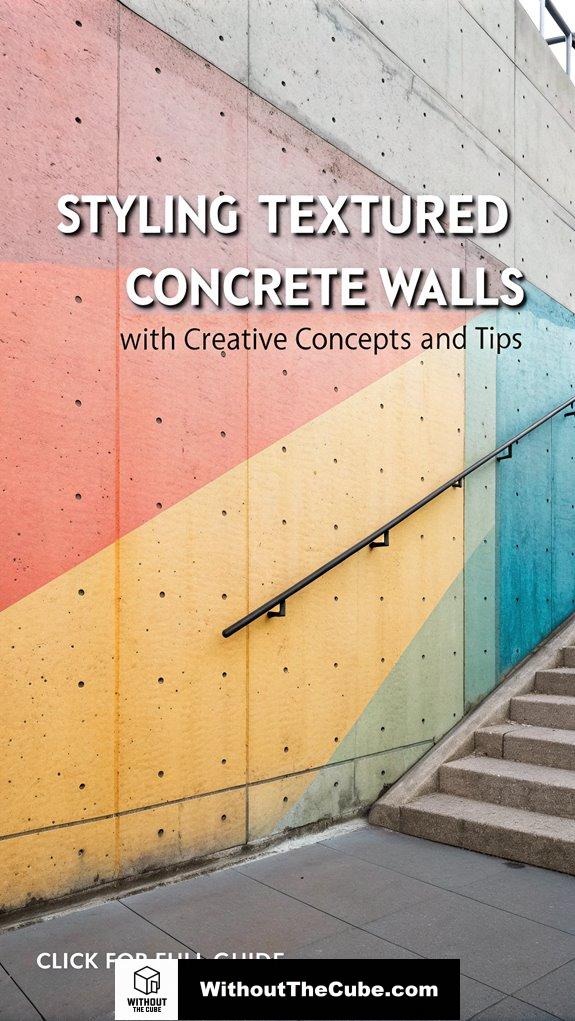 textured concrete wall styling