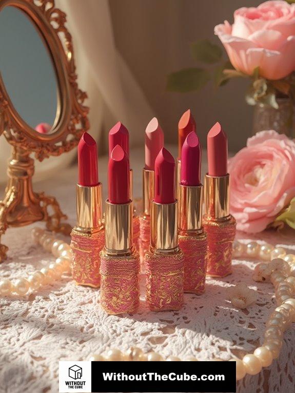 vibrant colored lip cosmetics