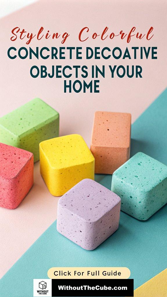 vibrant concrete home decor